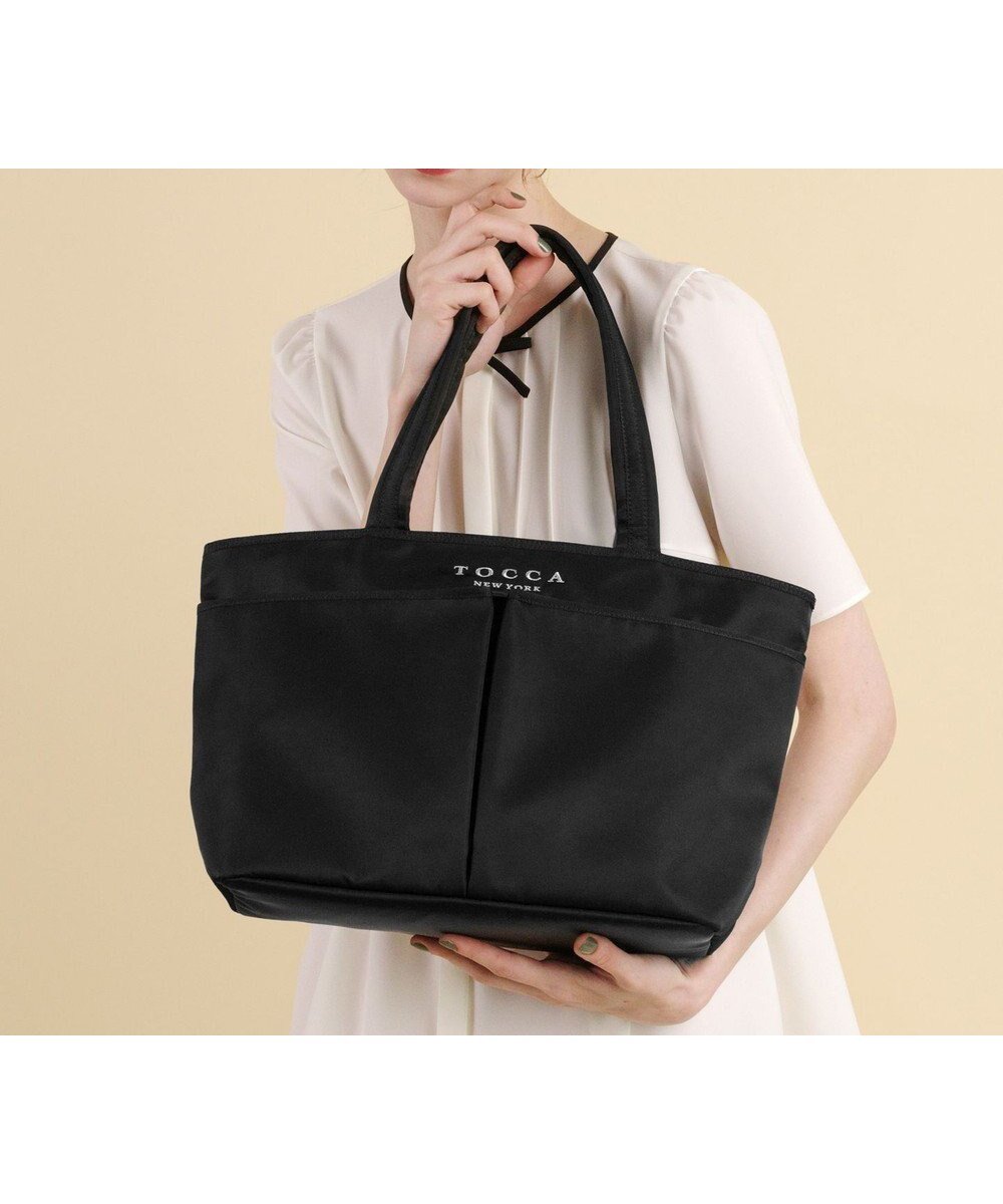 【トッカ/TOCCA】の【WEB&一部店舗限定】【A4サイズ対応・撥水・サスティナブル素材】T-INCONTRO TOTE L トートバッグ L 人気、トレンドファッション・服の通販 founy(ファニー) 　ファッション　Fashion　レディースファッション　Fashion for Women　バッグ　Bags　軽量　Lightweight, Ultra Light　シューズ　Shoes, Footwear　ジップ　Zip, Zipper　スポーツ　Sports, Activewear　財布　Wallet, Purse　フェミニン　Feminine, Girly　フォルム　Silhouette, Form　フロント　Front, Front Design　ポケット　Pocket, Pocket Detail　リュクス　Luxury, Elegant, High-End, Chic　旅行　Travel　ビジネス 仕事 通勤　Business / Work / Commuting　 other-1|ID: prp329100004781932 ipo3291000000034696083