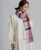 【組曲/KUMIKYOKU】のウールマルチチェックストール ピンク系3|ID: prp329100004781936 ipo3291000000034696100