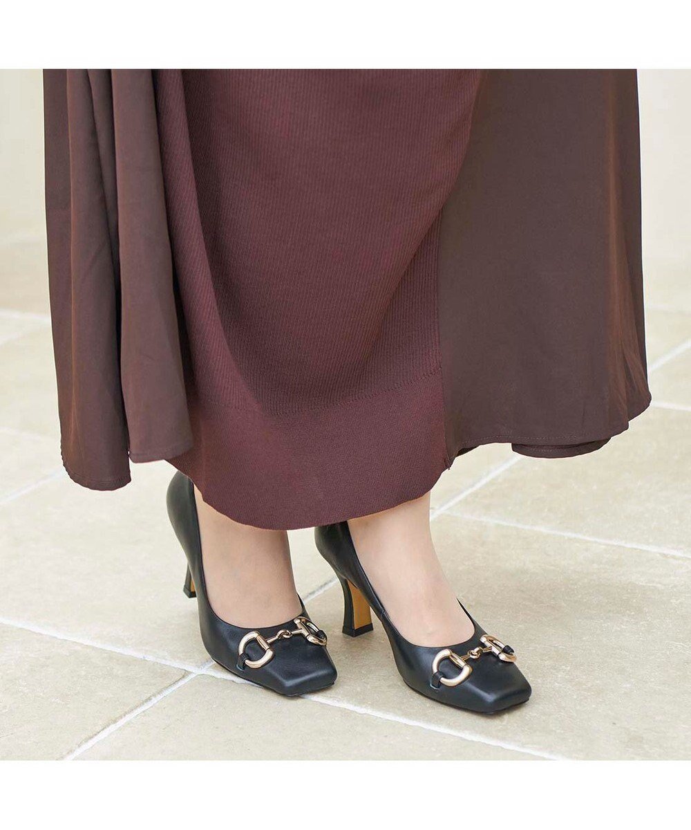 【モード エ ジャコモ/MODE ET JACOMO】のMODE ET JACOMO ビットデザインパンプス インテリア・キッズ・メンズ・レディースファッション・服の通販 founy(ファニー) ファッション Fashion レディースファッション Fashion for Women オケージョン Occasion Wear クール Cool, Chic シューズ Shoes, Footwear エレガント 上品 Elegant ビジネス 仕事 通勤 Business / Work / Commuting A/W・秋冬 Autumn/Winter ブラック|ID: prp329100004781940 ipo3291000000034696126