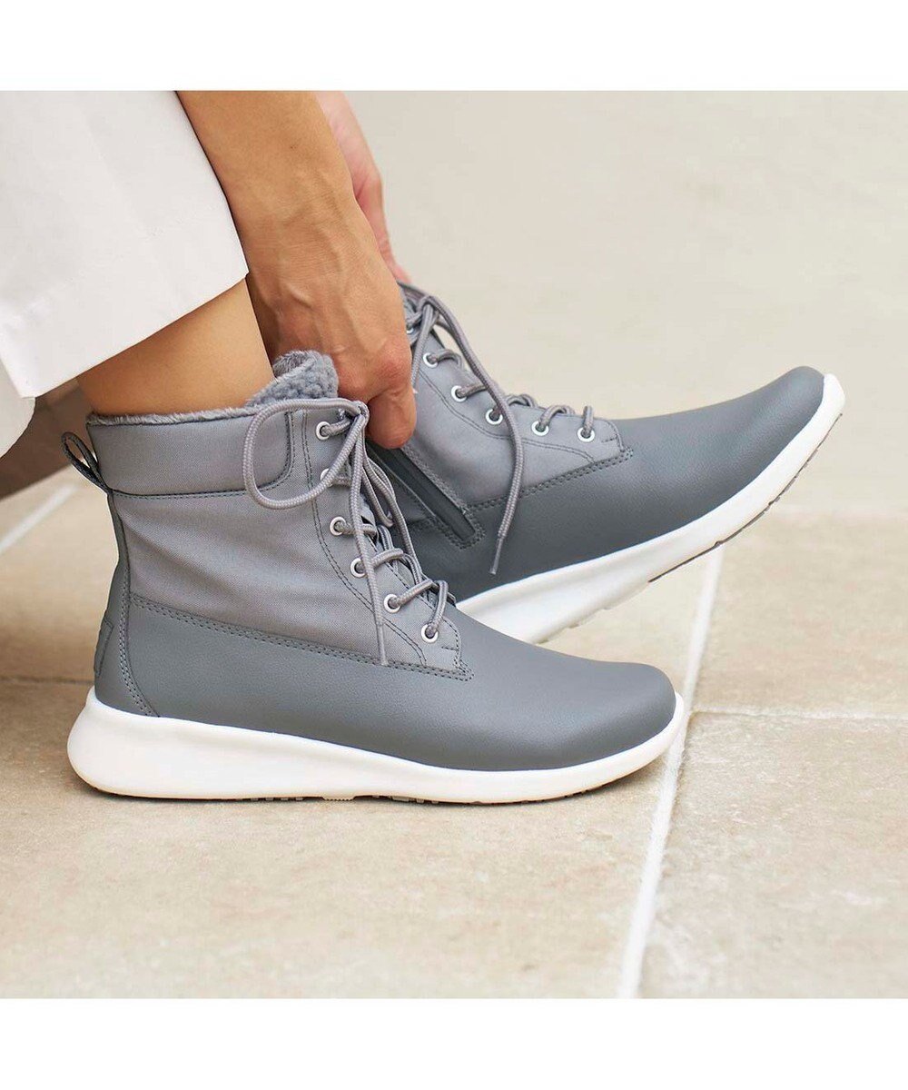【イング/ing】のing 【レイン・スノー対応】レースアップスニーカーブーツ インテリア・キッズ・メンズ・レディースファッション・服の通販 founy(ファニー) 　ファッション　Fashion　レディースファッション　Fashion for Women　軽量　Lightweight, Ultra Light　シューズ　Shoes, Footwear　スニーカー　Sneakers, Trainers　トレンド　Trend, Trending Now　バランス　Balance, Style Balance　ベーシック　Basic, Essential　防寒　Cold Protection, Winter-Ready　ライニング　Inner Lining, Inner Fabric, Lined　レイン　Rain, Rainproof　A/W・秋冬　Autumn/Winter　グレー|ID: prp329100004781942 ipo3291000000034696131