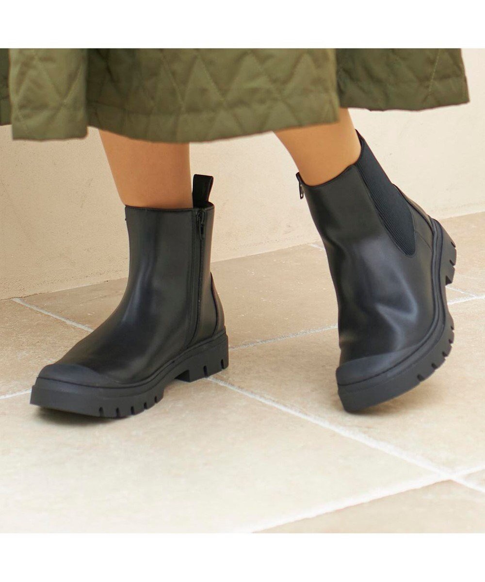 【イング/ing】のing 【レイン対応】ラバートゥサイドゴアブーツ インテリア・キッズ・メンズ・レディースファッション・服の通販 founy(ファニー) 　ファッション　Fashion　レディースファッション　Fashion for Women　クッション　Cushion, Throw Pillow　シューズ　Shoes, Footwear　スニーカー　Sneakers, Trainers　トレンド　Trend, Trending Now　バランス　Balance, Style Balance　ベーシック　Basic, Essential　防寒　Cold Protection, Winter-Ready　ラバー　Rubber, Rubber Sole　レイン　Rain, Rainproof　ロング　Long, Long-Length　冬　Winter / This Winter　A/W・秋冬　Autumn/Winter　ブラック|ID: prp329100004781947 ipo3291000000034696155