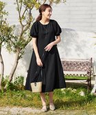 【ティアクラッセ/Tiaclasse】の【洗える】バルーンスリーブサイドギャザーワンピース ブラック|ID: prp329100004781951 ipo3291000000034696227