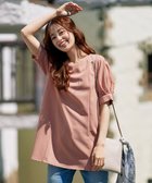 【ティアクラッセ/Tiaclasse】の【洗える】パフスリーブチュニックブラウス コーラル|ID: prp329100004781952 ipo3291000000034696268