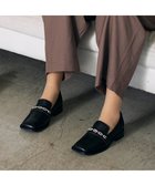 【モード エ ジャコモ/MODE ET JACOMO】のMODE ET JACOMO スクエアトゥチェーンローファー ブラック|ID: prp329100004781967 ipo3291000000034696364