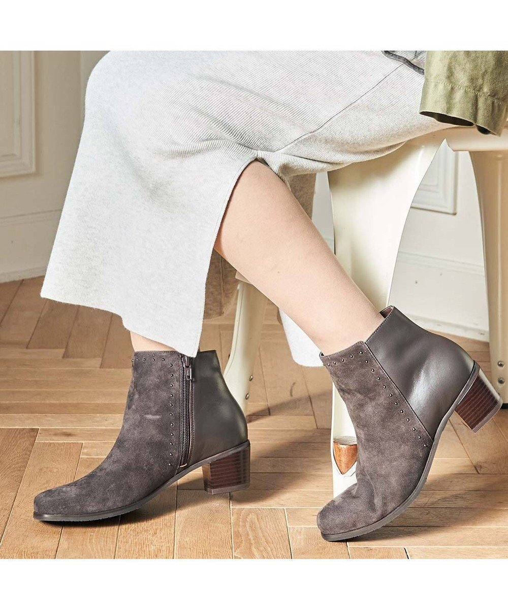 【イング/ing】のing スクエアトゥショートブーツ 人気、トレンドファッション・服の通販 founy(ファニー) 　ファッション　Fashion　レディースファッション　Fashion for Women　シューズ　Shoes, Footwear　スタッズ　Studs, Metal Accents　トレンド　Trend, Trending Now　バランス　Balance, Style Balance　ベーシック　Basic, Essential　ライニング　Inner Lining, Inner Fabric, Lined　エレガント 上品　Elegant　A/W・秋冬　Autumn/Winter　ビジネス 仕事 通勤　Business / Work / Commuting　 other-1|ID: prp329100004781976 ipo3291000000034696383