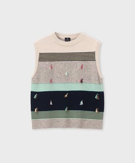 【ポール スミス/Paul Smith】のタッセルジャカード ベスト 人気、トレンドファッション・服の通販 founy(ファニー) ファッション Fashion レディースファッション Fashion for Women アウター Coat / Outerwear Collection トップス・カットソー Cut & Sew Tops ベスト&ジレ / 重ね着スタイル Vests & Gilets カットソー Cut and Sewn Top ネップ Nepp, Slub Yarn ベスト Vest, Waistcoat エレガント 上品 Elegant 夏 Summer S/S・春夏 SS, Spring/Summer, Warm Season A/W・秋冬 Autumn/Winter |ID:prp329100004782680