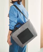【トプカピ/TOPKAPI】の【Breath TOPKAPI sis】【WEB限定】ナイロン レザーポケット トートバッグ ショルダー付き A4 / 軽量 / CALM カーム グレー|ID: prp329100004782688 ipo3291000000034706586