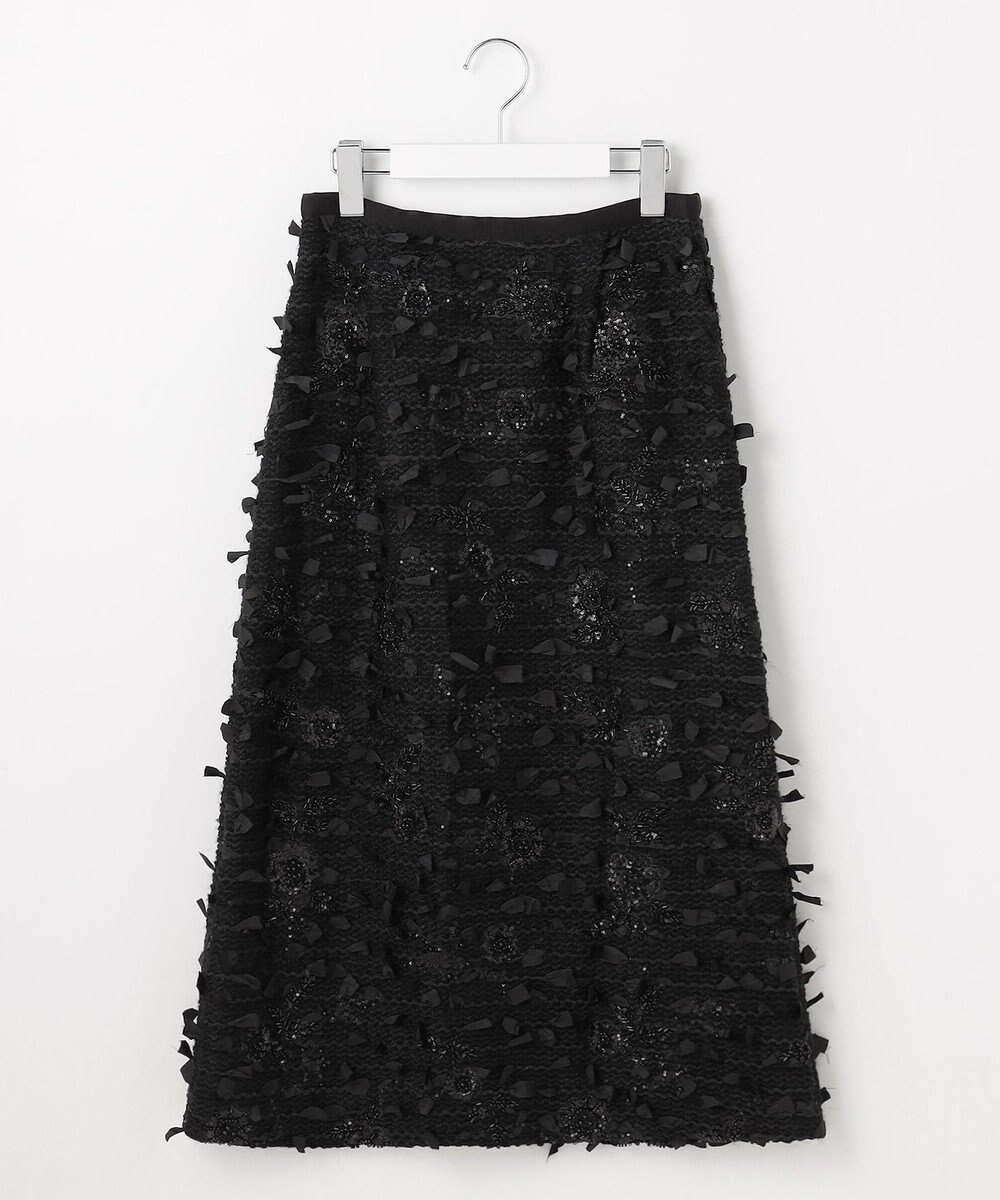 【自由区/JIYU-KU】の【カトリエムブーケ】Tweed a fleurs et rubans リボンツイードスカート 人気、トレンドファッション・服の通販 founy(ファニー) 　ファッション　Fashion　レディースファッション　Fashion for Women　スカート　Skirts　春　Spring　サテン　Satin, Glossy Fabric　スパンコール　Sequins, Sequin Embellishment　ツイード　Twill, Twill Weave　ミックス　Mix, Mixed Style　モダン　Modern, Contemporary　リボン　Ribbon, Bow　S/S・春夏　SS, Spring/Summer, Warm Season　夏　Summer　エレガント 上品　Elegant　 other-1|ID: prp329100004782704 ipo3291000000034706645
