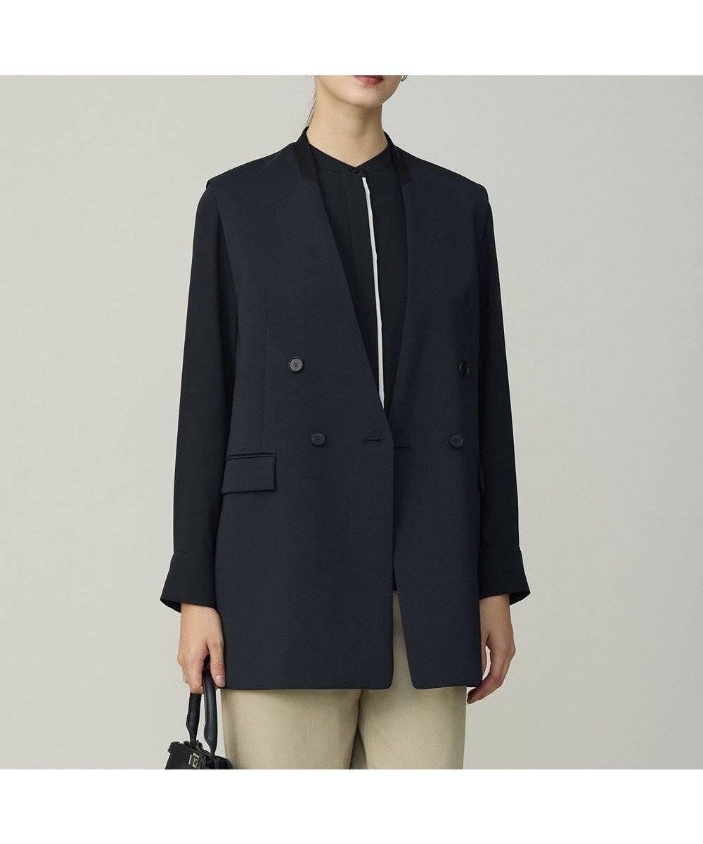 【アイシービー/iCB】の【先行予約】 ハイツイストダブルクロス ノーカラージレ インテリア・キッズ・メンズ・レディースファッション・服の通販 founy(ファニー) ファッション Fashion レディースファッション Fashion for Women アウター Coat / Outerwear Collection トップス・カットソー Cut & Sew Tops ベスト&ジレ / 重ね着スタイル Vests & Gilets サテン Satin, Glossy Fabric ストレッチ Stretch, Stretchy Fabric セットアップ Set-Up, Coordinated Outfit ダブル Double, Double-Breasted ベスト Vest, Waistcoat ポケット Pocket, Pocket Detail メランジ Melange, Mixed Yarn ワイド Wide, Wide Fit A/W・秋冬 Autumn/Winter おすすめ Recommended / Our Picks ビジネス 仕事 通勤 Business / Work / Commuting 2025年 2025 2025-2026秋冬・A/W Autumn/Winter 2025–26 AW25–26 ネイビー|ID: prp329100004782706 ipo3291000000034706652