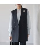 【アイシービー/iCB】のハイツイストダブルクロス ノーカラージレ 人気、トレンドファッション・服の通販 founy(ファニー) ファッション Fashion レディースファッション Fashion for Women アウター Coat / Outerwear Collection トップス・カットソー Cut & Sew Tops ベスト&ジレ / 重ね着スタイル Vests & Gilets サテン Satin, Glossy Fabric ストレッチ Stretch, Stretchy Fabric セットアップ Set-Up, Coordinated Outfit ダブル Double, Double-Breasted ベスト Vest, Waistcoat ポケット Pocket, Pocket Detail メランジ Melange, Mixed Yarn ワイド Wide, Wide Fit A/W・秋冬 Autumn/Winter おすすめ Recommended / Our Picks ビジネス 仕事 通勤 Business / Work / Commuting 2025年 2025 2025-2026秋冬・A/W Autumn/Winter 2025–26 AW25–26 thumbnail ネイビー|ID: prp329100004782706 ipo3291000000035213580