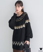 【アースミュージックアンドエコロジー/earth music&ecology】のDisney/ミッキー刺繍ノルディックニットチュニック ブラック|ID: prp329100004782714 ipo3291000000034706677
