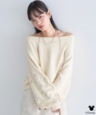 【アースミュージックアンドエコロジー/earth music&ecology】のDisney/キラキラモチーフ刺繍オフショルスウェット アイボリー|ID: prp329100004782715 ipo3291000000034706680