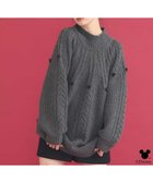 【アースミュージックアンドエコロジー/earth music&ecology】のDisney/ポイントミッキーケーブルニット 人気、トレンドファッション・服の通販 founy(ファニー) ファッション Fashion レディースファッション Fashion for Women トップス・カットソー Cut & Sew Tops ニット Knit Tops & Sweaters おすすめ Recommended / Our Picks セーター Sweater, Knitwear ポンポン Pom-Pom, Fluffy Ball A/W・秋冬 Autumn/Winter thumbnail チャコールグレー|ID: prp329100004782716 ipo3291000000035630736