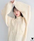 【アースミュージックアンドエコロジー/earth music&ecology】のDisney/ポイントミッキーケーブルニット 人気、トレンドファッション・服の通販 founy(ファニー) ファッション Fashion レディースファッション Fashion for Women トップス・カットソー Cut & Sew Tops ニット Knit Tops & Sweaters おすすめ Recommended / Our Picks セーター Sweater, Knitwear ポンポン Pom-Pom, Fluffy Ball A/W・秋冬 Autumn/Winter thumbnail アイボリー|ID: prp329100004782716 ipo3291000000035630737