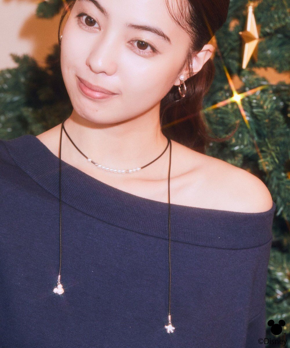 【アースミュージックアンドエコロジー/earth music&ecology】のDisney/ミッキーモチーフチョーカー インテリア・キッズ・メンズ・レディースファッション・服の通販 founy(ファニー) 　ファッション　Fashion　レディースファッション　Fashion for Women　ジュエリー　Jewelry　ネックレス　Necklaces & Pendants　おすすめ　Recommended / Our Picks　アクセサリー　Fashion Accessories　スタイリッシュ　Stylish, Fashionable　ネックレス　Necklace, Pendant Necklace　パール　Pearl, Pearl Accent　モチーフ　Motif, Design Theme　ブラウン|ID: prp329100004782720 ipo3291000000034706696