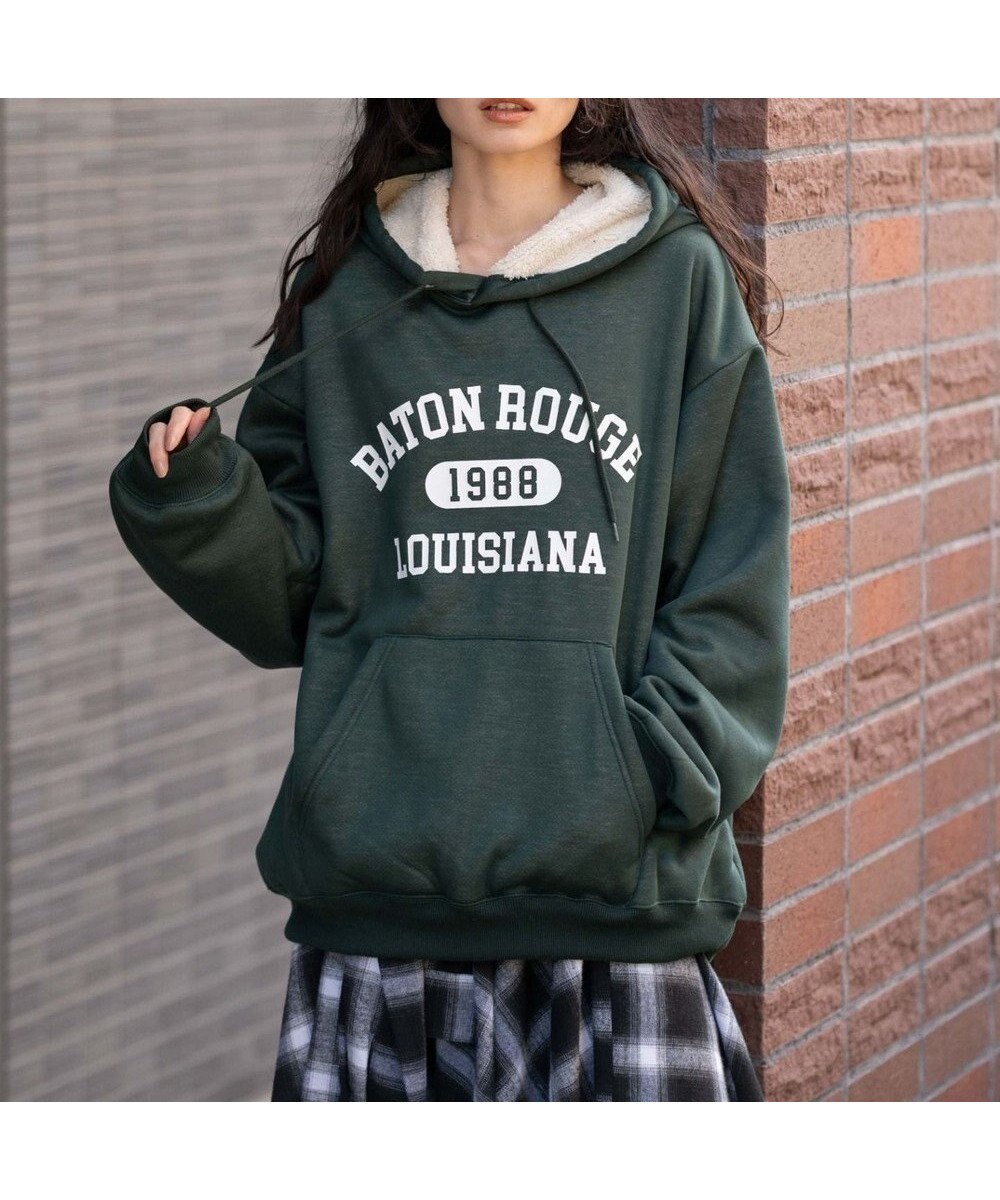 【ウィゴー/WEGO】の【ユニセックス着用ITEM/裏起毛】カレッジロゴボアパーカー インテリア・キッズ・メンズ・レディースファッション・服の通販 founy(ファニー) ファッション Fashion レディースファッション Fashion for Women トップス・カットソー Cut & Sew Tops レディースパーカー・カジュアルフーディー Casual Hoodies & Sweatshirts 秋 Autumn ショーツ Shorts, Short Pants スマホ Smartphone, Mobile Device デニム Denim, Jeans Material 長袖 Long Sleeve, Full Sleeve パーカー Hoodie, Parka フロント Front, Front Design 防寒 Cold Protection, Winter-Ready メンズ Men's, Menswear ワイド Wide, Wide Fit 冬 Winter / This Winter A/W・秋冬 Autumn/Winter おすすめ Recommended / Our Picks ダークグリーン|ID: prp329100004782740 ipo3291000000035625144