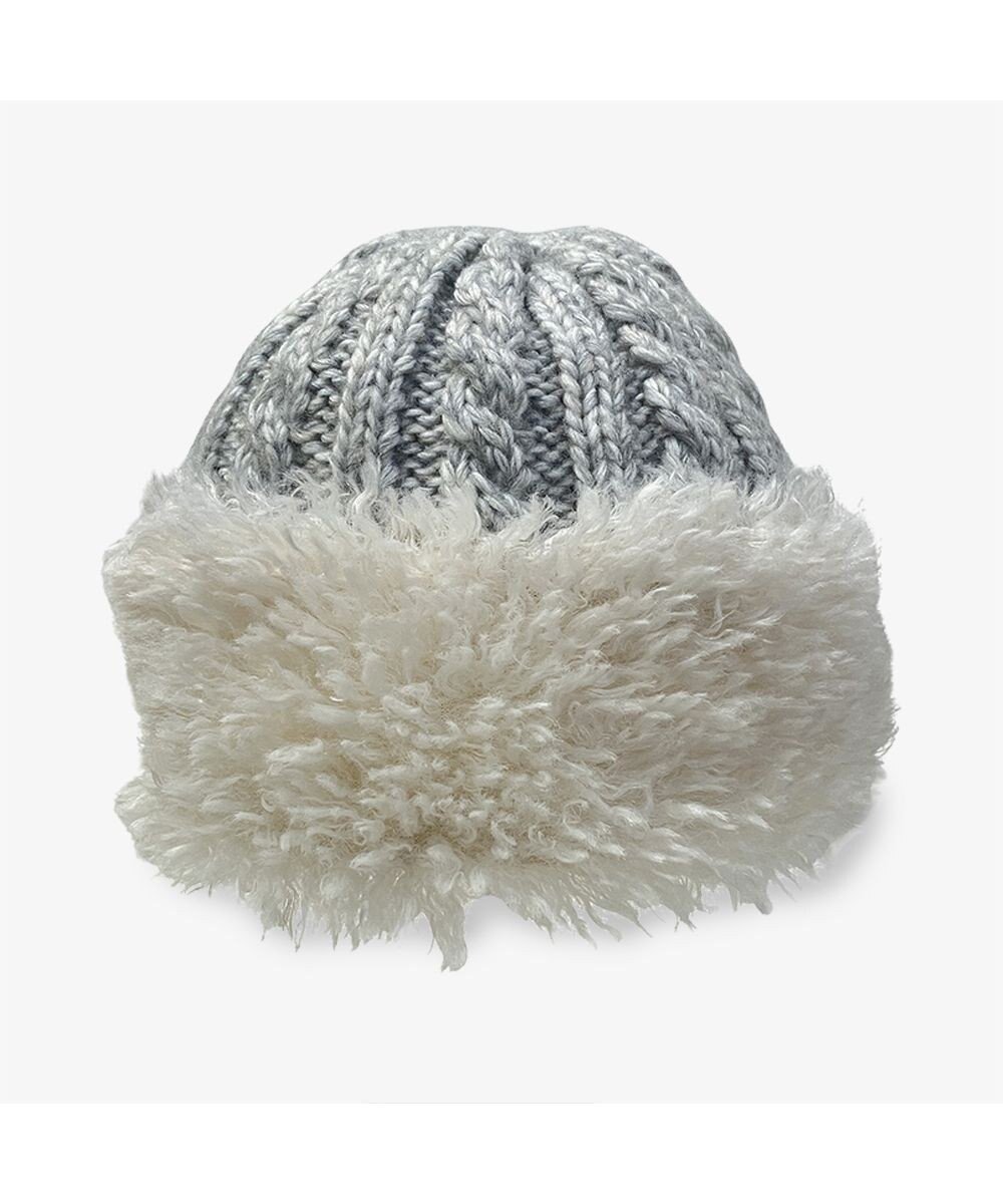 【林八百吉商店/HAYASHIYAOKICHI】のun chapeau コンビファーニット インテリア・キッズ・メンズ・レディースファッション・服の通販 founy(ファニー) 　ファッション　Fashion　レディースファッション　Fashion for Women　トップス・カットソー　Cut & Sew Tops　ニット　Knit Tops & Sweaters　キャップ&ハット　Hats & Caps　キャップ　Cap, Baseball Cap　冬　Winter / This Winter　帽子　Hat, Headwear　軽量　Lightweight, Ultra Light　防寒　Cold Protection, Winter-Ready　グレー|ID: prp329100004782746 ipo3291000000034706795