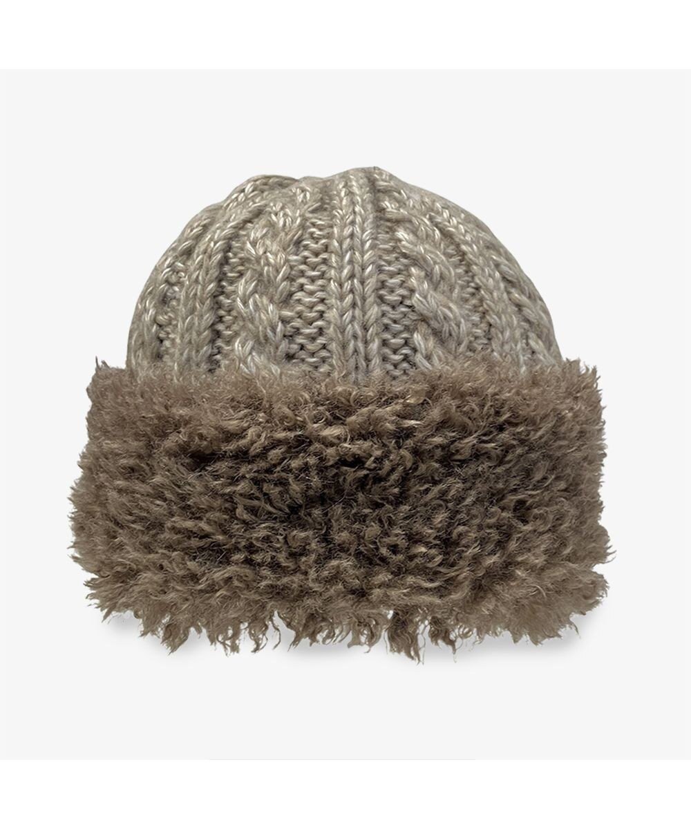 【林八百吉商店/HAYASHIYAOKICHI】のun chapeau コンビファーニット インテリア・キッズ・メンズ・レディースファッション・服の通販 founy(ファニー) 　ファッション　Fashion　レディースファッション　Fashion for Women　トップス・カットソー　Cut & Sew Tops　ニット　Knit Tops & Sweaters　キャップ&ハット　Hats & Caps　キャップ　Cap, Baseball Cap　冬　Winter / This Winter　帽子　Hat, Headwear　軽量　Lightweight, Ultra Light　防寒　Cold Protection, Winter-Ready　ブラウン|ID: prp329100004782746 ipo3291000000034706796