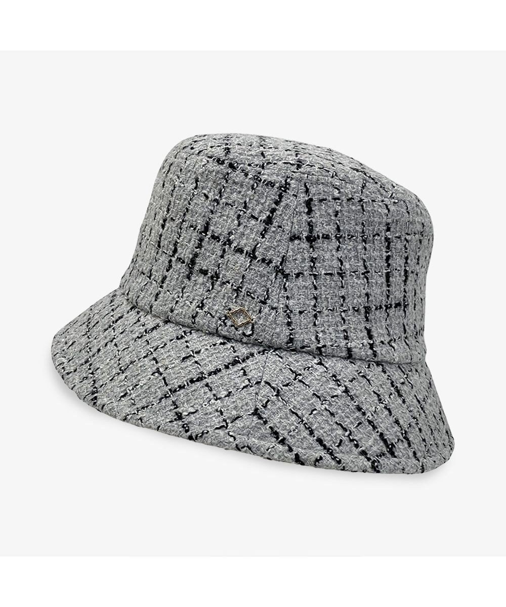 【林八百吉商店/HAYASHIYAOKICHI】のun chapeau ツイードダウンハット インテリア・キッズ・メンズ・レディースファッション・服の通販 founy(ファニー) 　ファッション　Fashion　レディースファッション　Fashion for Women　キャップ&ハット　Hats & Caps　チャーム　Charm, Pendant　トレンド　Trend, Trending Now　ワンポイント　One Point, Statement Accent　帽子　Hat, Headwear　グレー|ID: prp329100004782747 ipo3291000000034706806