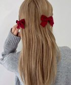 【ウィゴー/WEGO】のLベロアBIGリボンクリップ ワイン|ID: prp329100004782752 ipo3291000000034706880