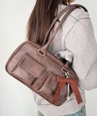 【ウィゴー/WEGO】のチャーム付きスクエアボストンバッグ ブラウン|ID: prp329100004782754 ipo3291000000034706887