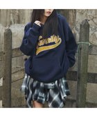 【ウィゴー/WEGO】の裏起毛グラフィックビッグプルパーカー ネイビー|ID: prp329100004782756 ipo3291000000034706895