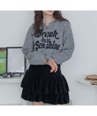 【ウィゴー/WEGO】のフラッフィーグラフィックジャガードニットZIPパーカー グレー|ID: prp329100004782757 ipo3291000000034706904