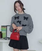 【ウィゴー/WEGO】のチュールリボンケーブルニット 人気、トレンドファッション・服の通販 founy(ファニー) ファッション Fashion レディースファッション Fashion for Women トップス・カットソー Cut & Sew Tops ニット Knit Tops & Sweaters 春 Spring 秋 Autumn ガーリー Girly, Feminine Style スマホ Smartphone, Mobile Device セーター Sweater, Knitwear タートル Turtleneck, Turtle Collar デニム Denim, Jeans Material トレンド Trend, Trending Now 長袖 Long Sleeve, Full Sleeve フェミニン Feminine, Girly フレア Flare, Flared プリーツ Pleats, Pleated ボトム Bottoms, Lower Wear リボン Ribbon, Bow ワイド Wide, Wide Fit 冬 Winter / This Winter A/W・秋冬 Autumn/Winter thumbnail 杢グレー|ID: prp329100004782758 ipo3291000000035564666