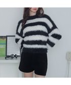 【ウィゴー/WEGO】のシャギーニットプルオーバー ホワイトボーダー|ID: prp329100004782761 ipo3291000000034706925