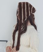 【ウィゴー/WEGO】のボーダーニットバブーシュカ ブラウン|ID: prp329100004782762 ipo3291000000034706932