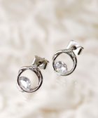 【ティアクラッセ/Tiaclasse】の【金属アレルギー対応】ラウンドプットストーンピアス シルバー|ID: prp329100004782766 ipo3291000000035329015