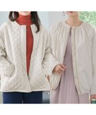 【ティアクラッセ/Tiaclasse】の【リバーシブル】表裏2WAYベロアキルティングブルゾン オフホワイト|ID: prp329100004782771 ipo3291000000034706962