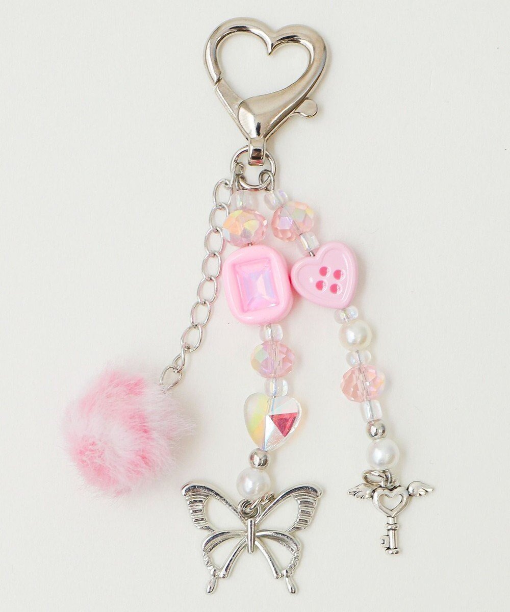 【ウィゴー/WEGO】のレオパードぽんぽんビーズキーホルダー インテリア・キッズ・メンズ・レディースファッション・服の通販 founy(ファニー) 　ファッション　Fashion　レディースファッション　Fashion for Women　ミニ財布・二つ折り財布　Wallets & Card Cases　おすすめ　Recommended / Our Picks　ガーリー　Girly, Feminine Style　キーホルダー　Keychain, Key Holder　スマホ　Smartphone, Mobile Device　スマホショルダーバッグ　Smartphone Shoulder Bag　チャーム　Charm, Pendant　バタフライ　Butterfly, Butterfly Motif　ポーチ　Pouch, Small Case　レオパード　Leopard, Animal Print　財布　Wallet, Purse　ライトピンク|ID: prp329100004782789 ipo3291000000034707046