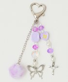 【ウィゴー/WEGO】のレオパードぽんぽんビーズキーホルダー ライトパープル|ID: prp329100004782789 ipo3291000000034707049