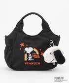 【イザック/Y'SACCS】のSNOOPYデザイン サイドギャザー2wayトート Sサイズ(レインボー) ブラック|ID: prp329100004782795 ipo3291000000034707086