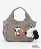 【イザック/Y'SACCS】のSNOOPYデザイン サイドギャザー2wayトート Sサイズ(レインボー) グレー|ID: prp329100004782795 ipo3291000000034707087