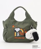 【イザック/Y'SACCS】のSNOOPYデザイン サイドギャザー2wayトート Sサイズ(レインボー) カーキ|ID: prp329100004782795 ipo3291000000034707088