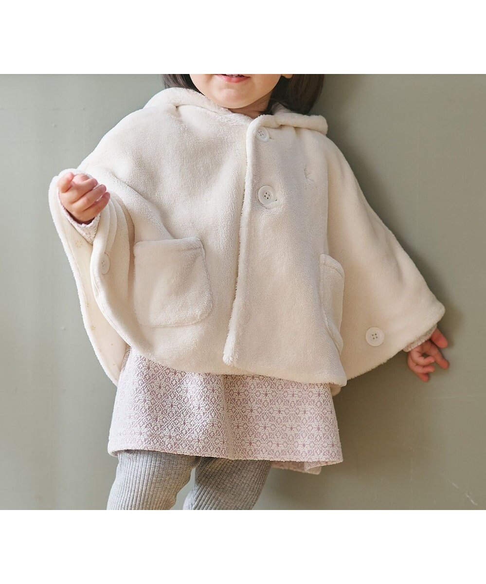 【組曲 / KIDS/KUMIKYOKU】の【90㎝】あったかリバーシブルマント 人気、トレンドファッション・服の通販 founy(ファニー) 　ファッション　Fashion　キッズファッション　Fashion for Kids　アウター　Coat Outerwear /Kids　ジャケット　Jacket, Outerwear　フラワー　Flower, Floral　プリント　Print, Printed Pattern　モチーフ　Motif, Design Theme　リバーシブル　Reversible, Two-Sided　A/W・秋冬　Autumn/Winter　 other-1|ID: prp329100004784153 ipo3291000000034724583