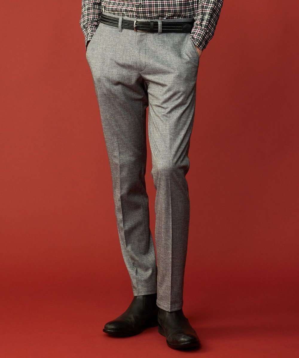 【ジョセフ アブード/JOSEPH ABBOUD / MEN】の【ストレッチ/セットアップ/弱撥水】フランネル ジャージ パンツ インテリア・キッズ・メンズ・レディースファッション・服の通販 founy(ファニー) 　ファッション　Fashion　メンズファッション　Fashion for Men　ボトムス　Bottoms　シャーリング　Shirring, Ruched　ストレッチ　Stretch, Stretchy Fabric　スラックス　Slacks, Dress Pants　セットアップ　Set-Up, Coordinated Outfit　プリント　Print, Printed Pattern　A/W・秋冬　Autumn/Winter　ライトグレー系|ID: prp329100004784169 ipo3291000000034724649