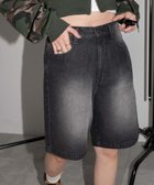 【ウィゴー/WEGO】のヴィンテージウォッシュデニムハーフパンツ ブラック|ID: prp329100004784179 ipo3291000000034724726