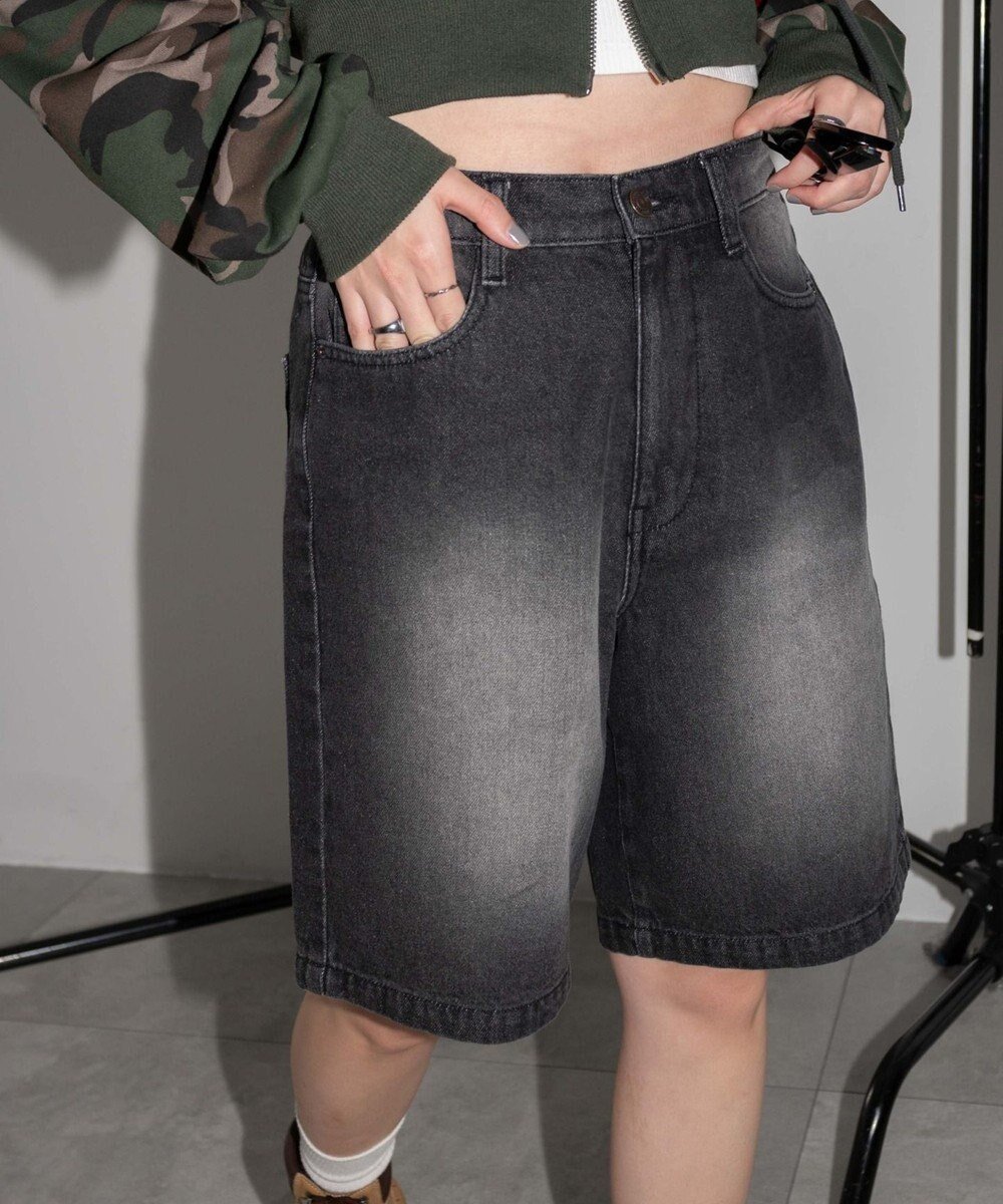 【ウィゴー/WEGO】のヴィンテージウォッシュデニムハーフパンツ インテリア・キッズ・メンズ・レディースファッション・服の通販 founy(ファニー) 　ファッション　Fashion　レディースファッション　Fashion for Women　パンツ　Pants & Trousers　デニムパンツ・ジーンズ・美脚デニム　Denim Jeans & Pants　ショートパンツ・ハーフパンツ　High-Waisted & Relaxed Shorts　おすすめ　Recommended / Our Picks　ショート　Short, Short Length　ジーンズ　Jeans, Denim Pants　スマホ　Smartphone, Mobile Device　デニム　Denim, Jeans Material　トレンド　Trend, Trending Now　ハーフ　Half, Half-Length　ボトム　Bottoms, Lower Wear　A/W・秋冬　Autumn/Winter　ブラック|ID: prp329100004784179 ipo3291000000034724726