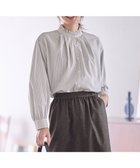 【エニー/ANY】の【手洗い可能/抗菌防臭/UVカット/速乾】スタンドネックブラウス グレーピンストライプ|ID: prp329100004784182 ipo3291000000034724746