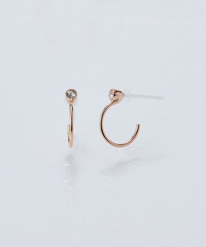 【フィービィー/phoebe】の【金属アレルギー対応】ポイントビジューフープピアス/ニッケルフリー シャンパンゴールド インテリア・キッズ・メンズ・レディースファッション・服の通販 founy(ファニー) https://founy.com/ ファッション Fashion レディースファッション Fashion for Women アクセサリー Fashion Accessories シンプル Simple, Minimal ビジュー Bijou, Jewel-like Accent フープ Hoop, Hoop Earrings モチーフ Motif, Design Theme |ID: prp329100004784751 ipo3291000000034735484