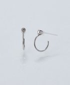 【フィービィー/phoebe】の【金属アレルギー対応】ポイントビジューフープピアス/ニッケルフリー シルバー シルバー|ID: prp329100004784752 ipo3291000000034735487