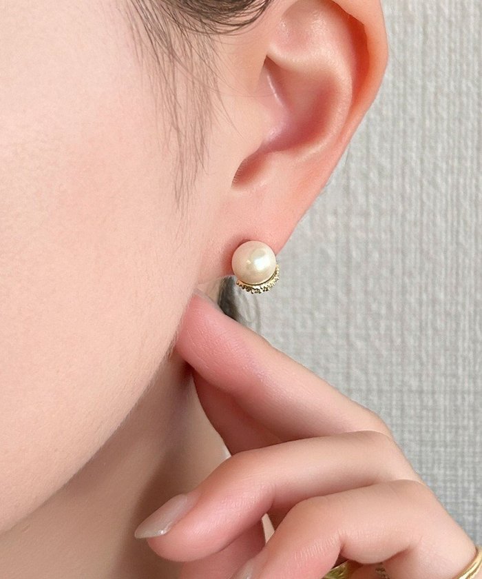 【フィービィー/phoebe】の【金属アレルギー対応】プラネットパールビジューピアス/ニッケルフリー ゴールド インテリア・キッズ・メンズ・レディースファッション・服の通販 founy(ファニー) https://founy.com/ ファッション Fashion レディースファッション Fashion for Women おすすめ Recommended / Our Picks アクセサリー Fashion Accessories エレガント 上品 Elegant パール Pearl, Pearl Accent ビジュー Bijou, Jewel-like Accent モチーフ Motif, Design Theme 片耳 One-Ear, Single Earring |ID: prp329100004784753 ipo3291000000034735488