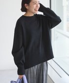 【アメリカンホリック/AMERICAN HOLIC】のバイパチモックネックニットプルオーバー Black|ID: prp329100004784773 ipo3291000000034735568