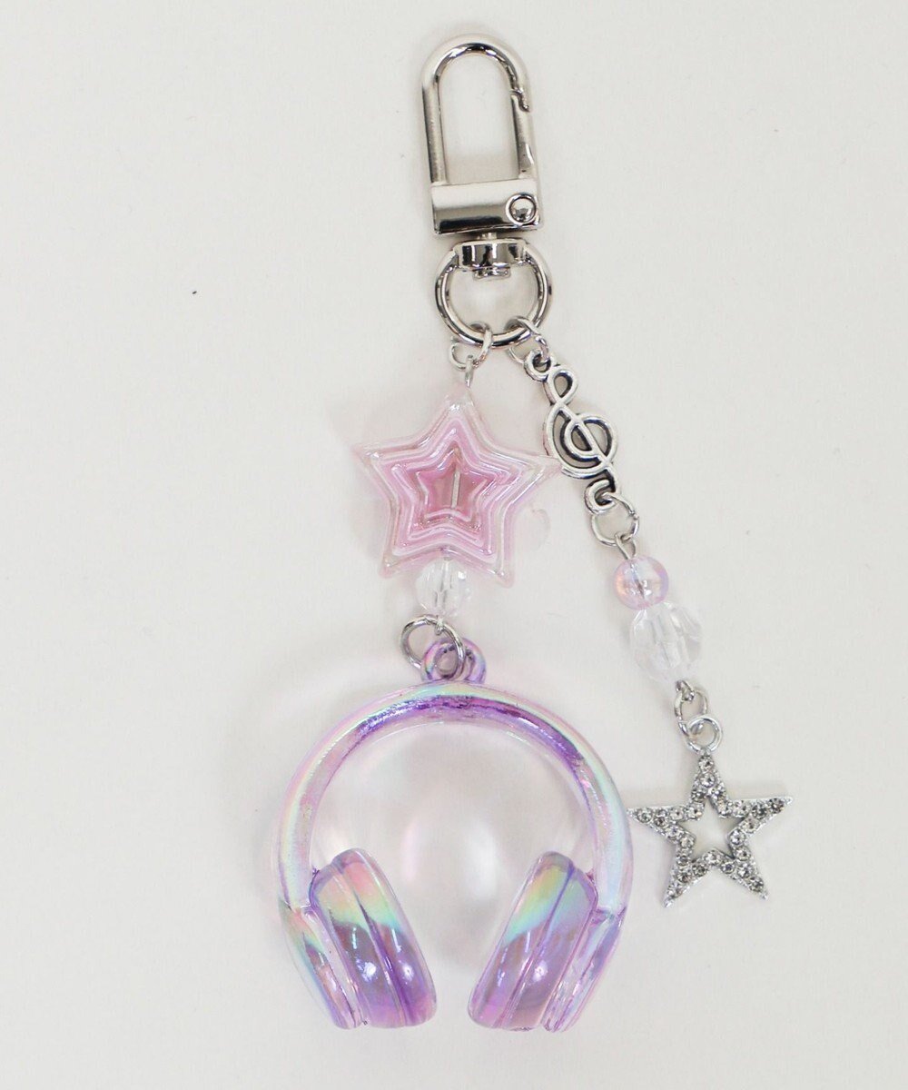 【ウィゴー/WEGO】のオーロラクリアヘッドホンキーホルダー インテリア・キッズ・メンズ・レディースファッション・服の通販 founy(ファニー) 　ファッション　Fashion　レディースファッション　Fashion for Women　ミニ財布・二つ折り財布　Wallets & Card Cases　キーホルダー　Keychain, Key Holder　スマホ　Smartphone, Mobile Device　チャーム　Charm, Pendant　トレンド　Trend, Trending Now　ポーチ　Pouch, Small Case　モチーフ　Motif, Design Theme　財布　Wallet, Purse　ライトパープル|ID: prp329100004784776 ipo3291000000034735589