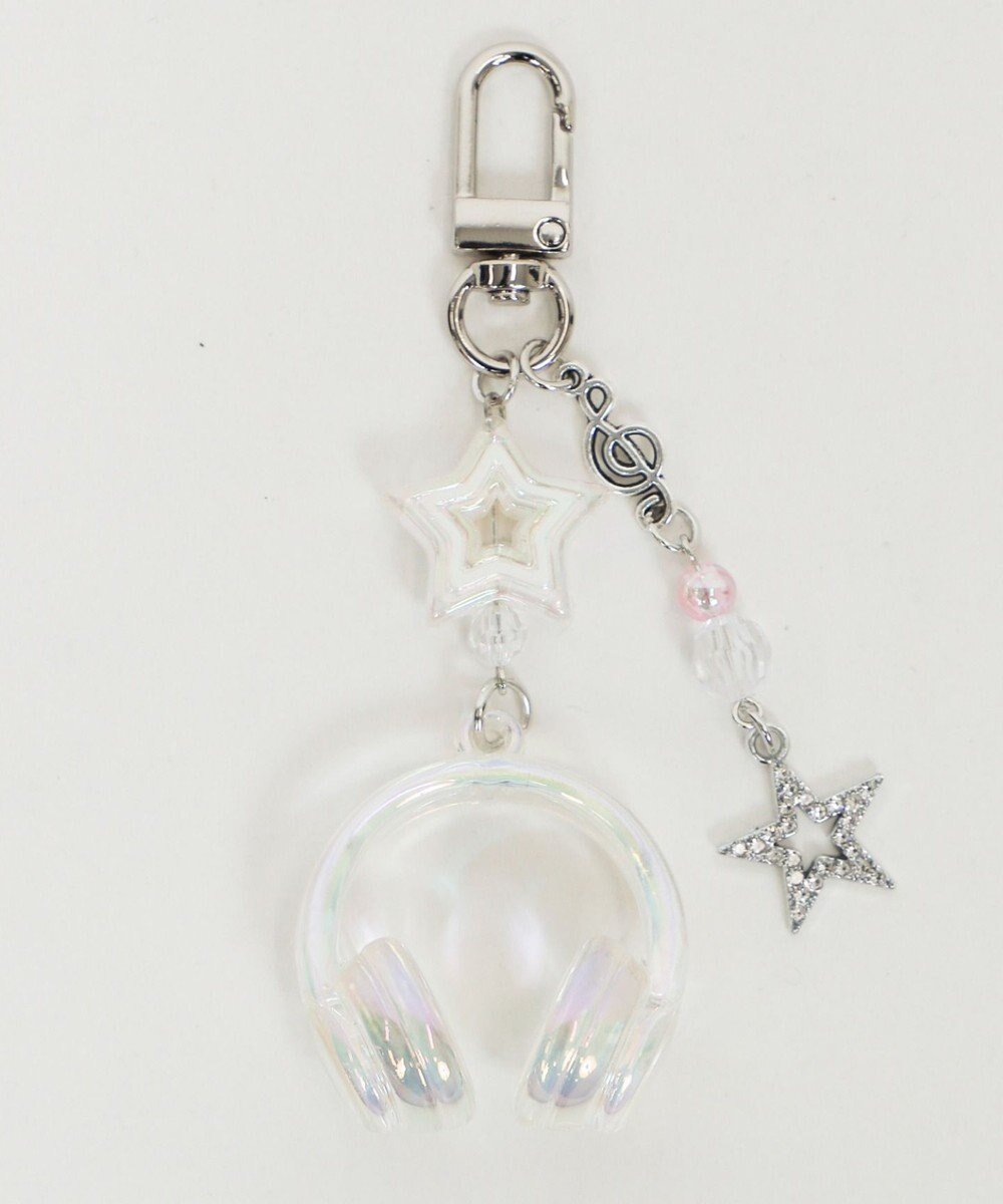 【ウィゴー/WEGO】のオーロラクリアヘッドホンキーホルダー インテリア・キッズ・メンズ・レディースファッション・服の通販 founy(ファニー) 　ファッション　Fashion　レディースファッション　Fashion for Women　ミニ財布・二つ折り財布　Wallets & Card Cases　キーホルダー　Keychain, Key Holder　スマホ　Smartphone, Mobile Device　チャーム　Charm, Pendant　トレンド　Trend, Trending Now　ポーチ　Pouch, Small Case　モチーフ　Motif, Design Theme　財布　Wallet, Purse　ホワイト|ID: prp329100004784776 ipo3291000000034735590