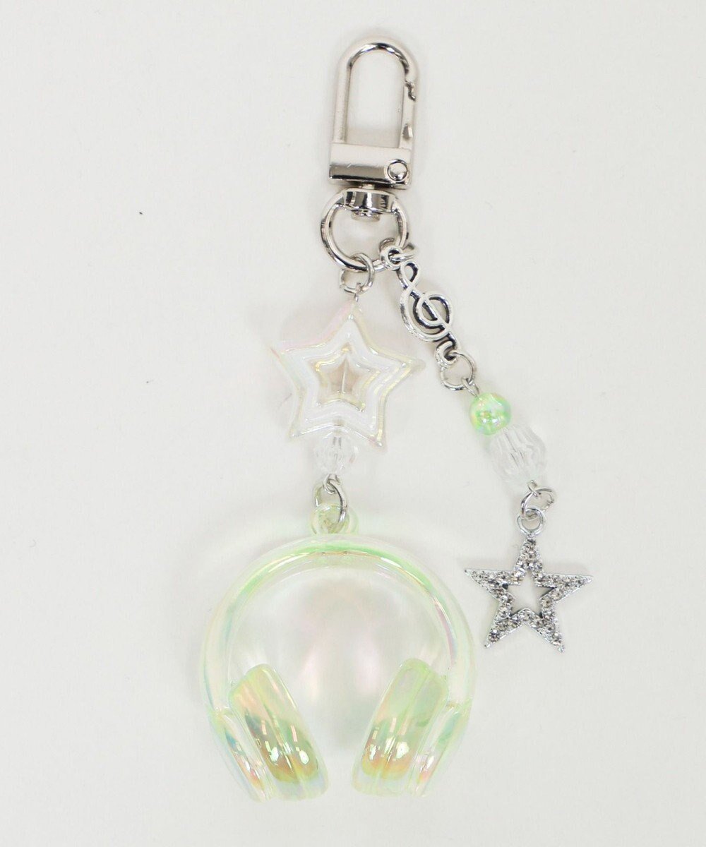 【ウィゴー/WEGO】のオーロラクリアヘッドホンキーホルダー インテリア・キッズ・メンズ・レディースファッション・服の通販 founy(ファニー) 　ファッション　Fashion　レディースファッション　Fashion for Women　ミニ財布・二つ折り財布　Wallets & Card Cases　キーホルダー　Keychain, Key Holder　スマホ　Smartphone, Mobile Device　チャーム　Charm, Pendant　トレンド　Trend, Trending Now　ポーチ　Pouch, Small Case　モチーフ　Motif, Design Theme　財布　Wallet, Purse　グリーン|ID: prp329100004784776 ipo3291000000035582234