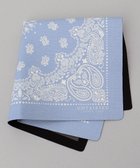 【五大陸/gotairiku / MEN】のBOX入りでギフトに最適【高機能吸水 / 抗菌防臭加工/シワになりにくい】バンダナハンカチ サックスブルー×ペイズリー|ID: prp329100004784795 ipo3291000000034735652
